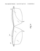 EYEWEAR WITH WIRE FRAME THREADED THROUGH LENSES diagram and image