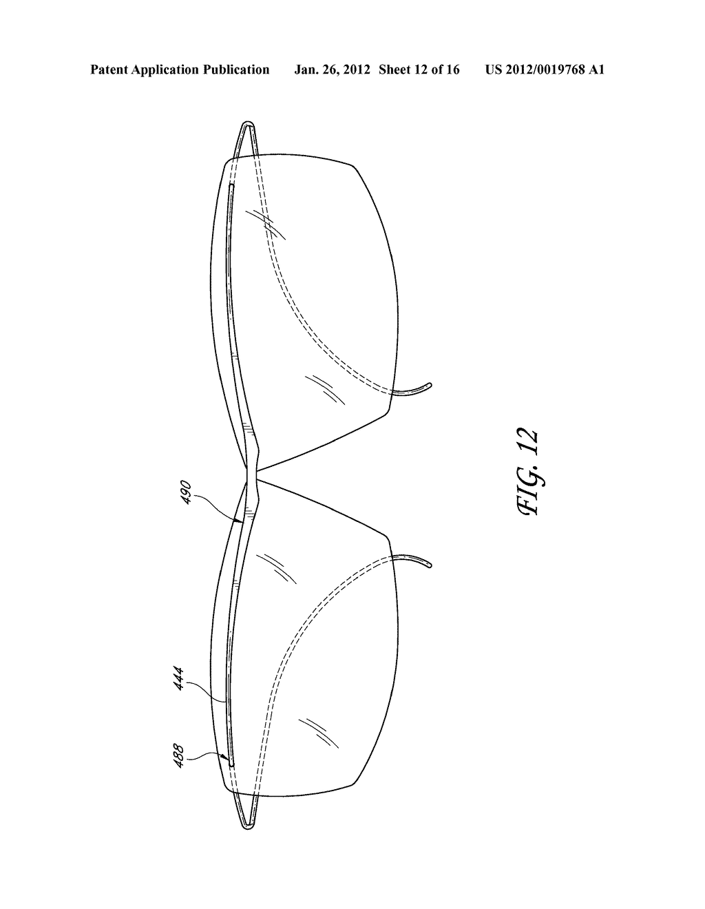 EYEWEAR WITH WIRE FRAME THREADED THROUGH LENSES - diagram, schematic, and image 13