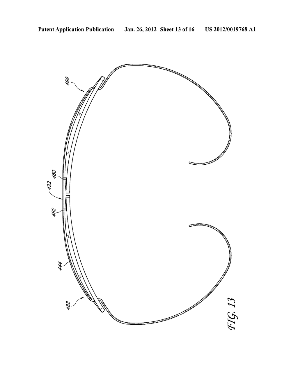 EYEWEAR WITH WIRE FRAME THREADED THROUGH LENSES - diagram, schematic, and image 14