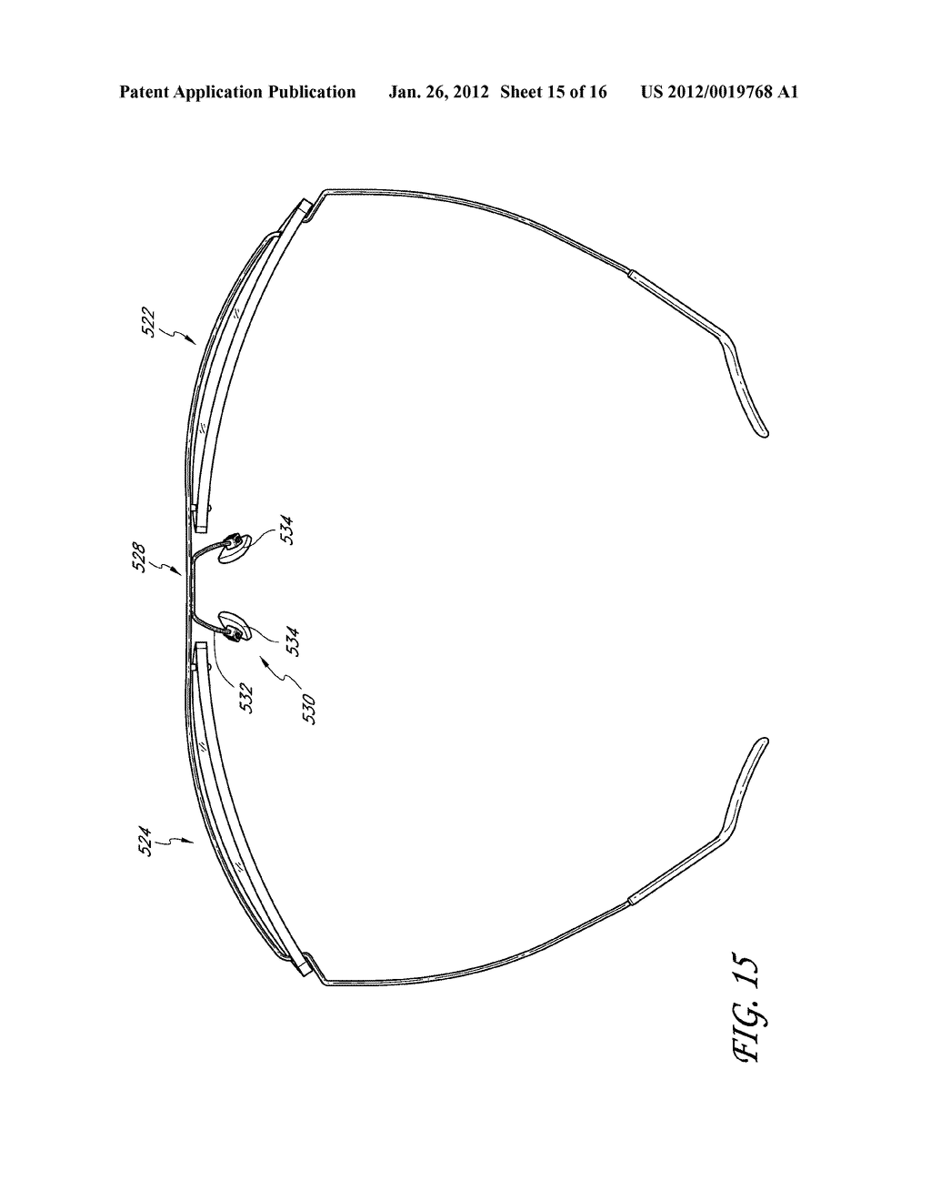 EYEWEAR WITH WIRE FRAME THREADED THROUGH LENSES - diagram, schematic, and image 16