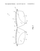 EYEWEAR WITH WIRE FRAME INSERTED INTO SLOTS IN LENSES diagram and image