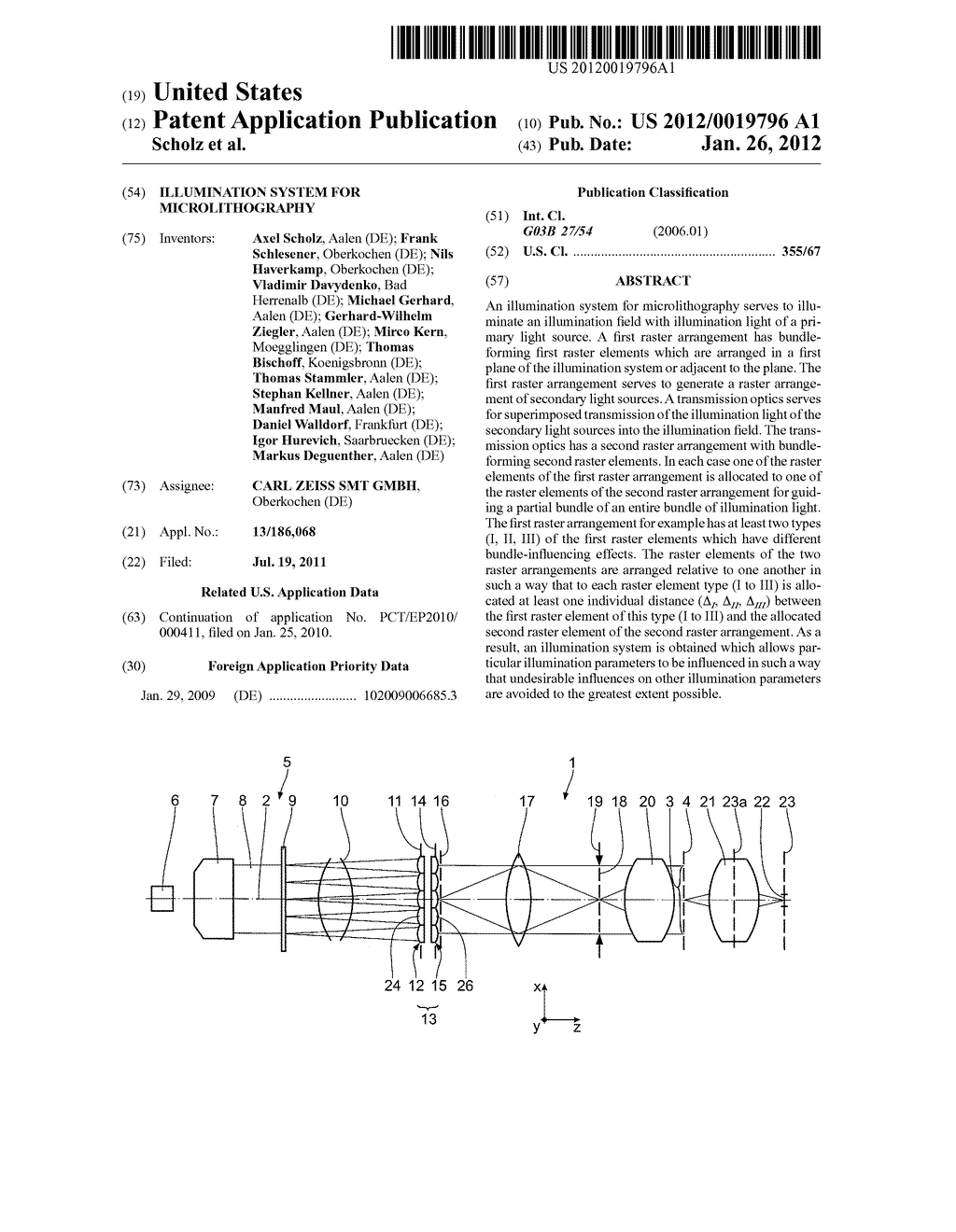 ILLUMINATION SYSTEM FOR MICROLITHOGRAPHY - diagram, schematic, and image 01