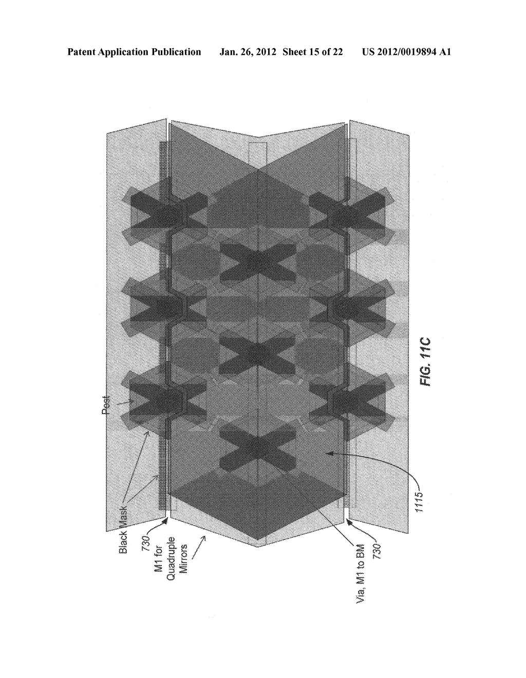 Interferometric modulation devices having triangular subpixels - diagram, schematic, and image 16