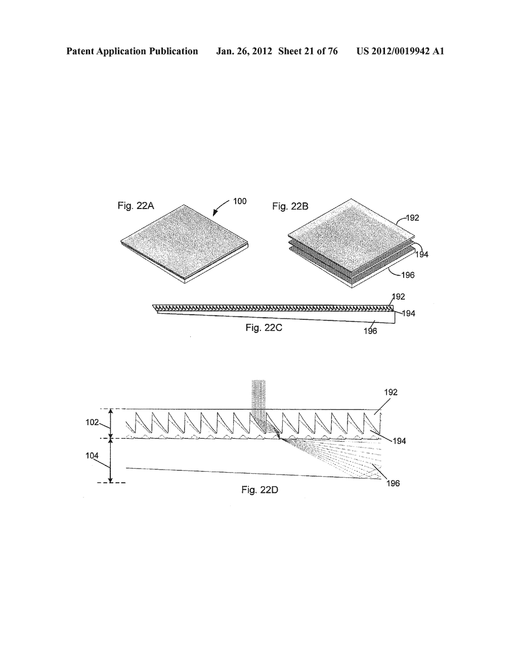 Light-Guide Solar Panel and Method of Fabrication Thereof - diagram, schematic, and image 22