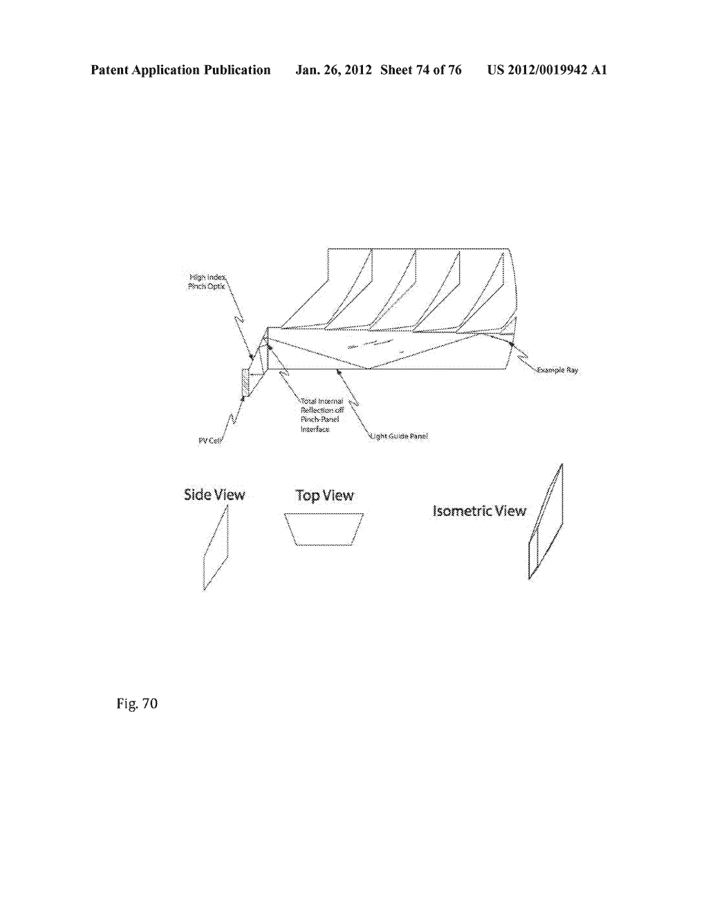 Light-Guide Solar Panel and Method of Fabrication Thereof - diagram, schematic, and image 75