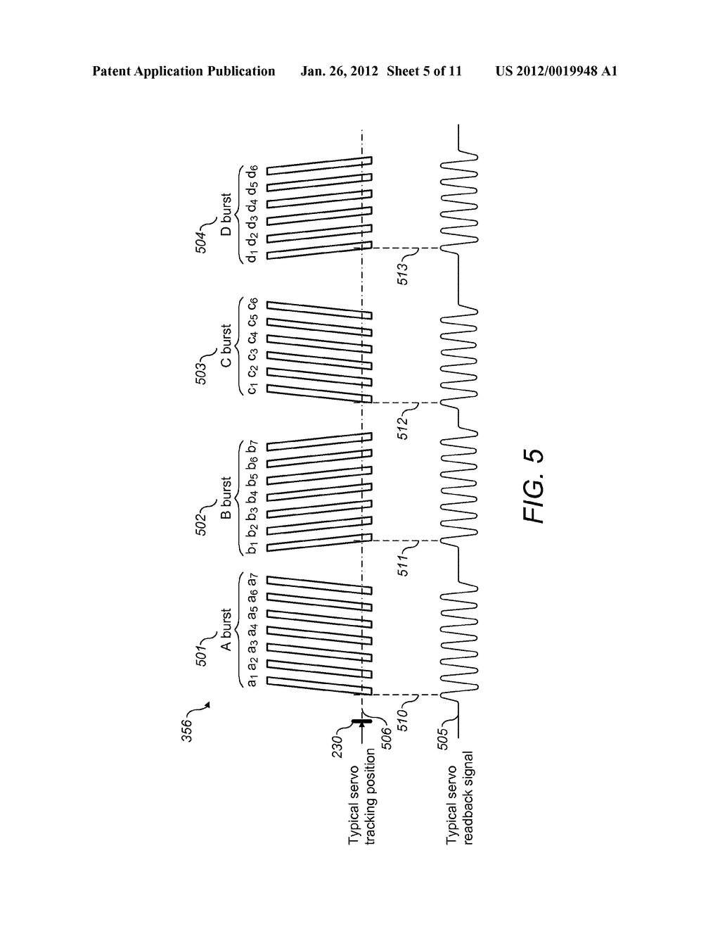 ARRANGEMENT AND PROCESSING OF LONGITUDINAL POSITION INFORMATION ON A DATA     STORAGE MEDIUM - diagram, schematic, and image 06