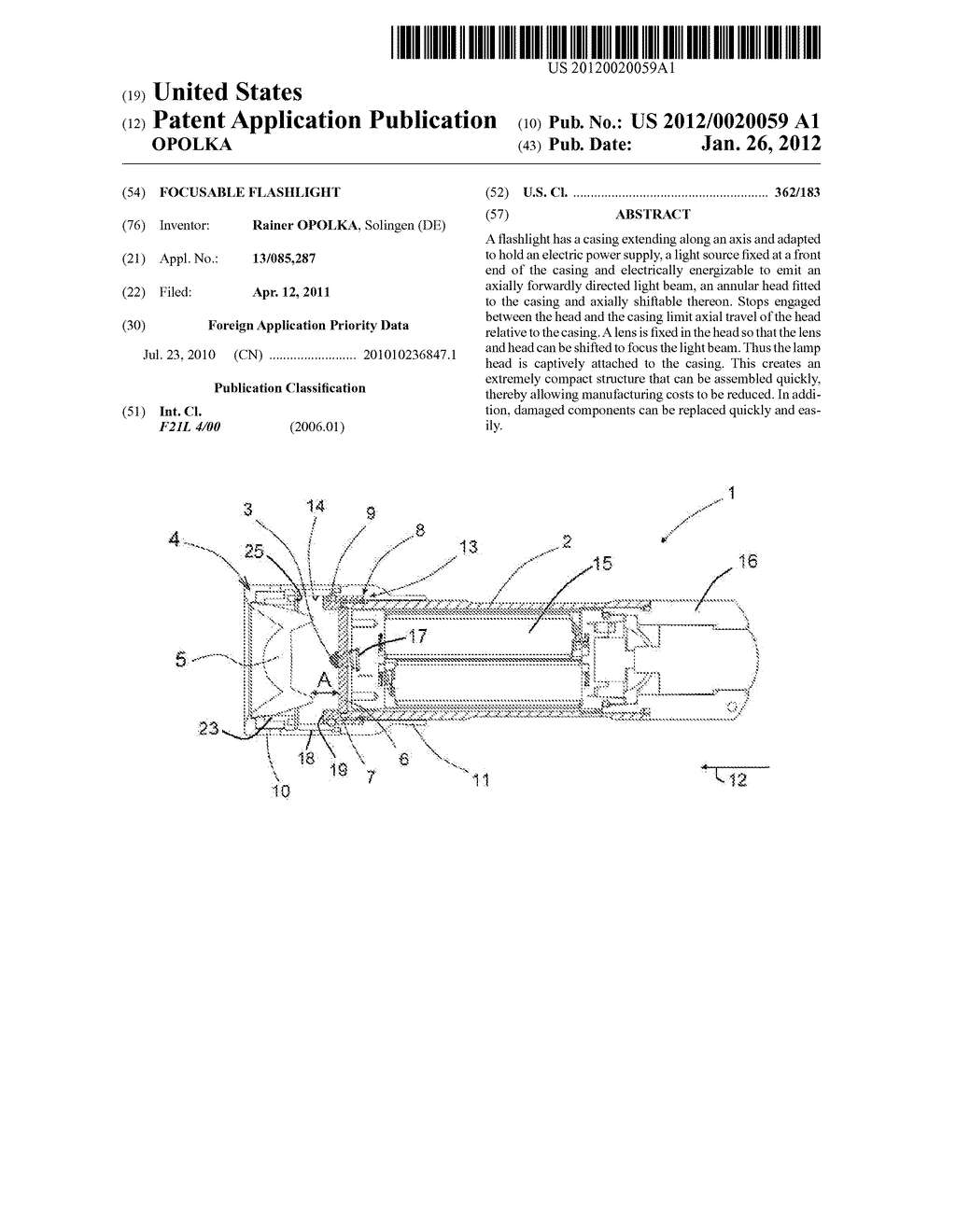 FOCUSABLE FLASHLIGHT - diagram, schematic, and image 01