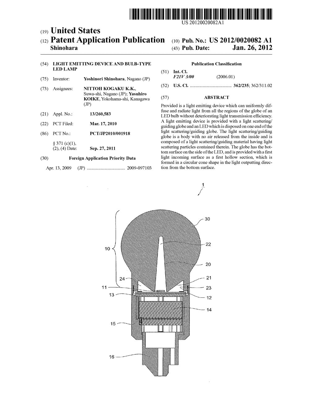 LIGHT EMITTING DEVICE AND BULB-TYPE LED LAMP - diagram, schematic, and image 01