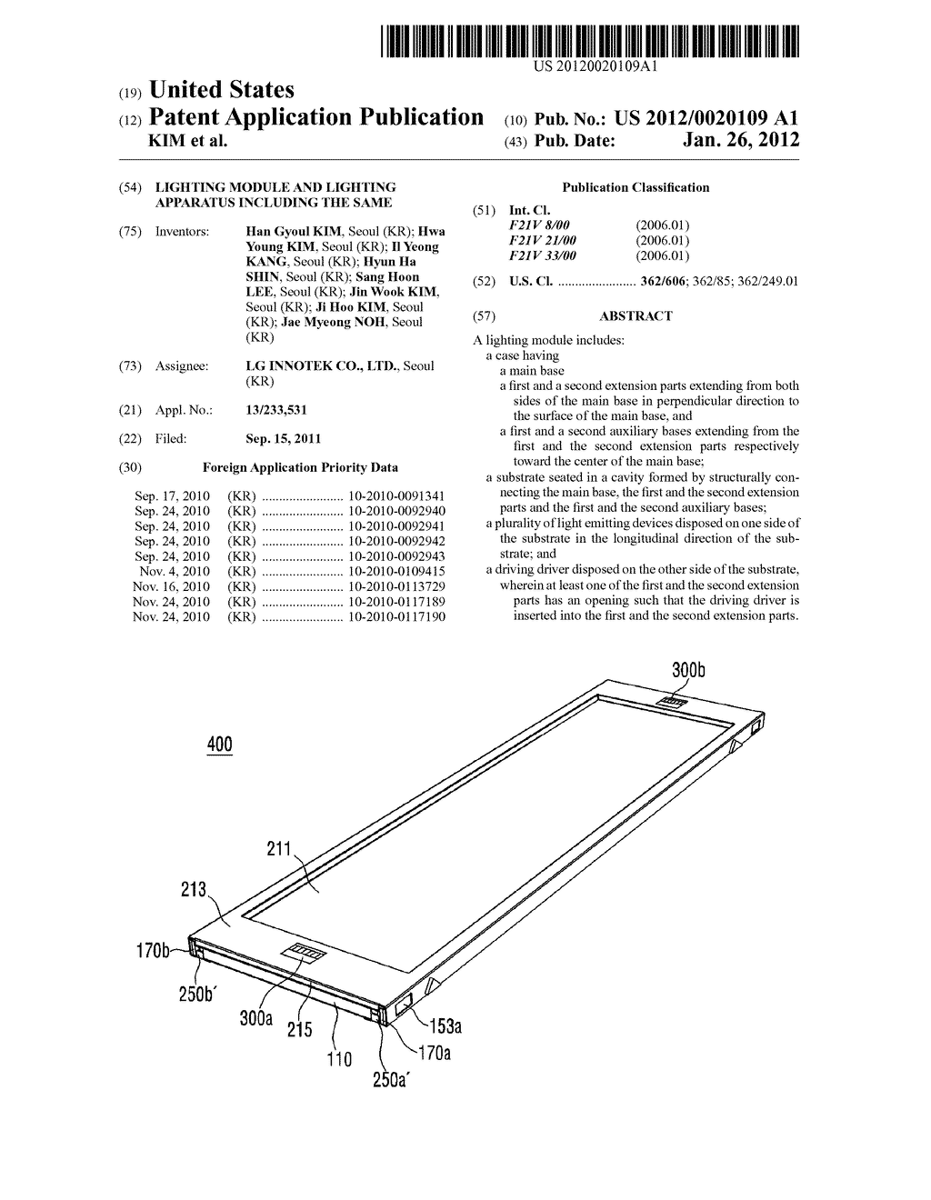 LIGHTING MODULE AND LIGHTING APPARATUS INCLUDING THE SAME - diagram, schematic, and image 01