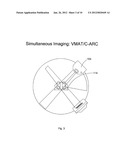 Intensity modulated arc therapy with continuous couch rotation/shift and     simultaneous cone beam imaging diagram and image