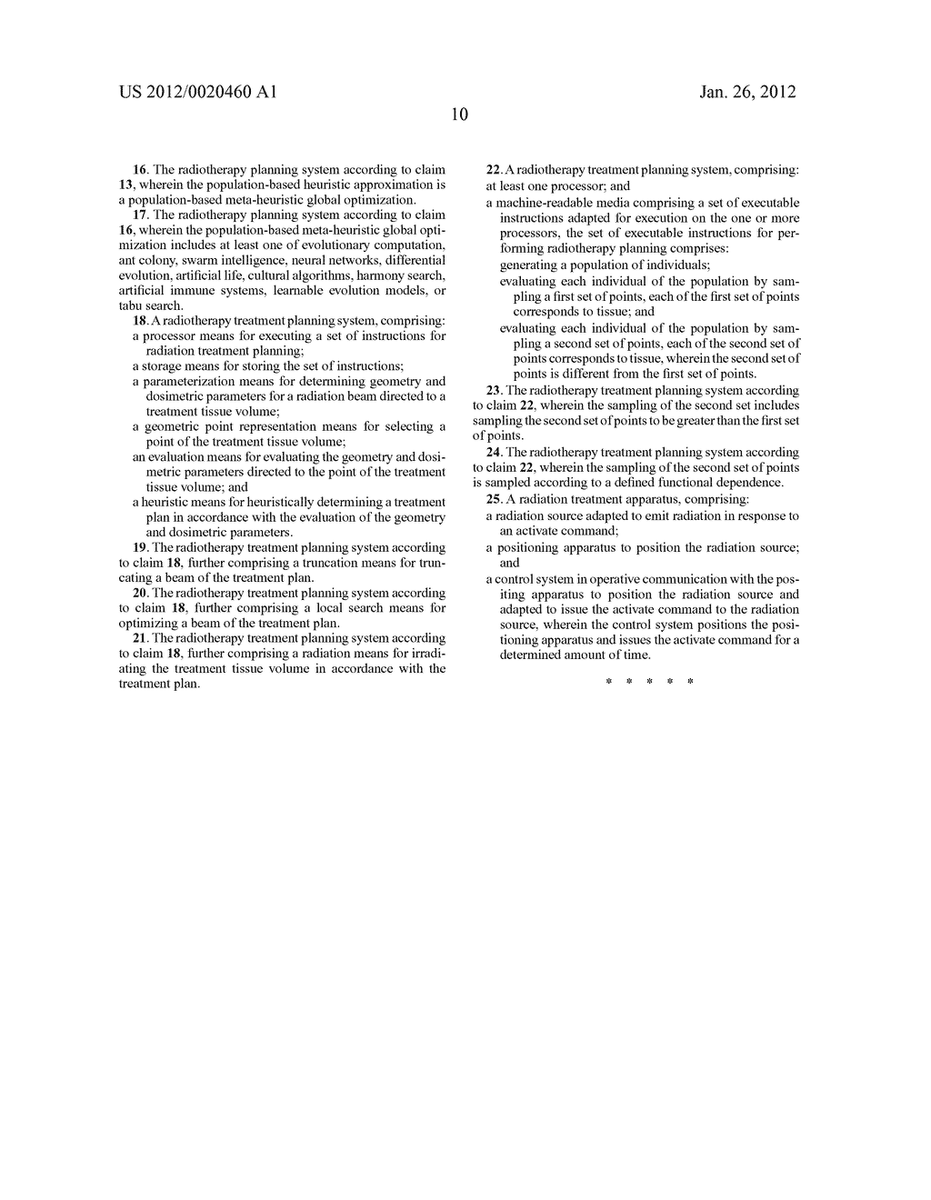 SYSTEM AND METHOD FOR RADIATION THERAPY TREATMENT PLANNING USING A MEMETIC     OPTIMIZATION ALGORITHM - diagram, schematic, and image 34