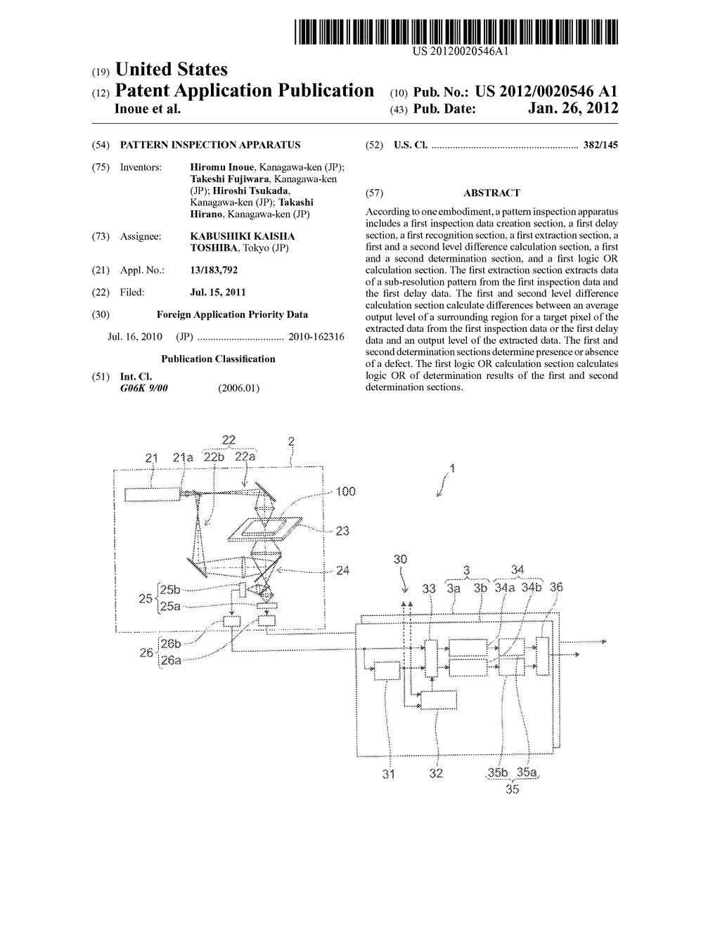 PATTERN INSPECTION APPARATUS - diagram, schematic, and image 01