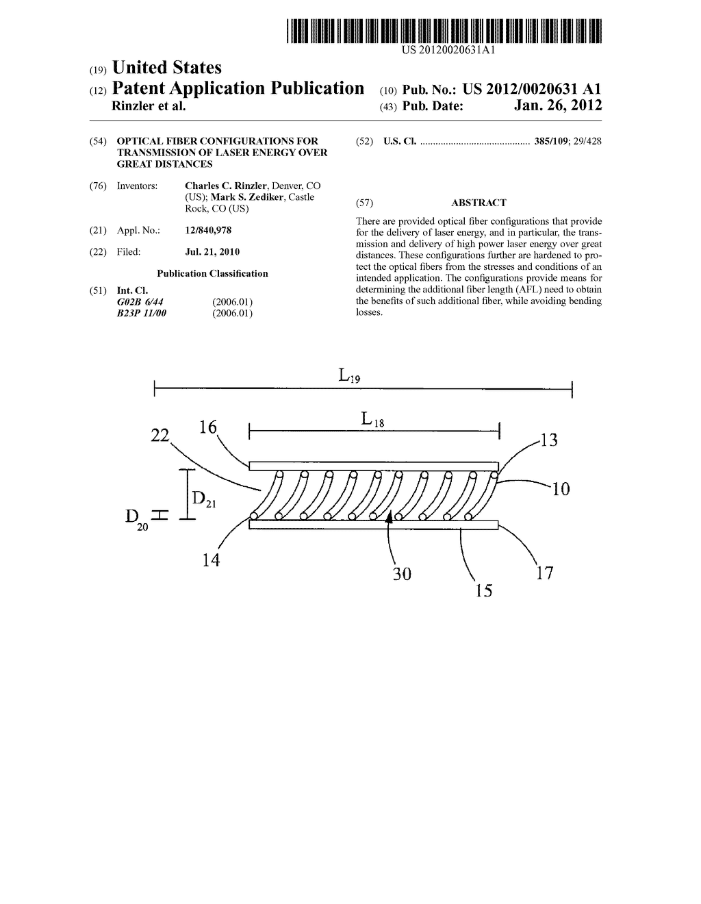 OPTICAL FIBER CONFIGURATIONS FOR TRANSMISSION OF LASER ENERGY OVER GREAT     DISTANCES - diagram, schematic, and image 01