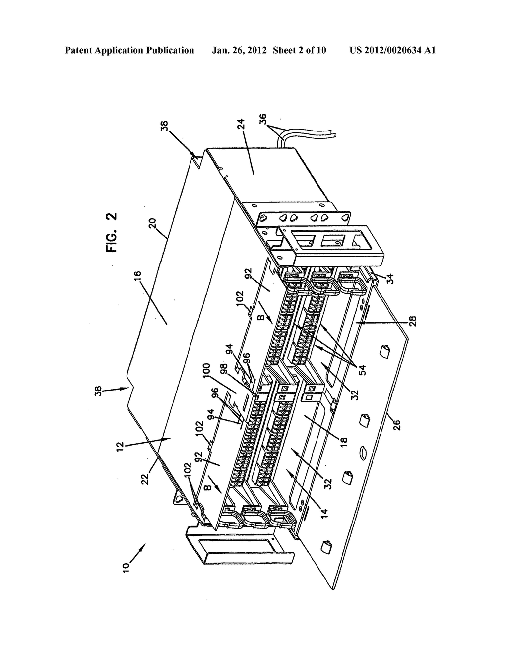 Adapter panel with lateral sliding adapter arrays - diagram, schematic, and image 03