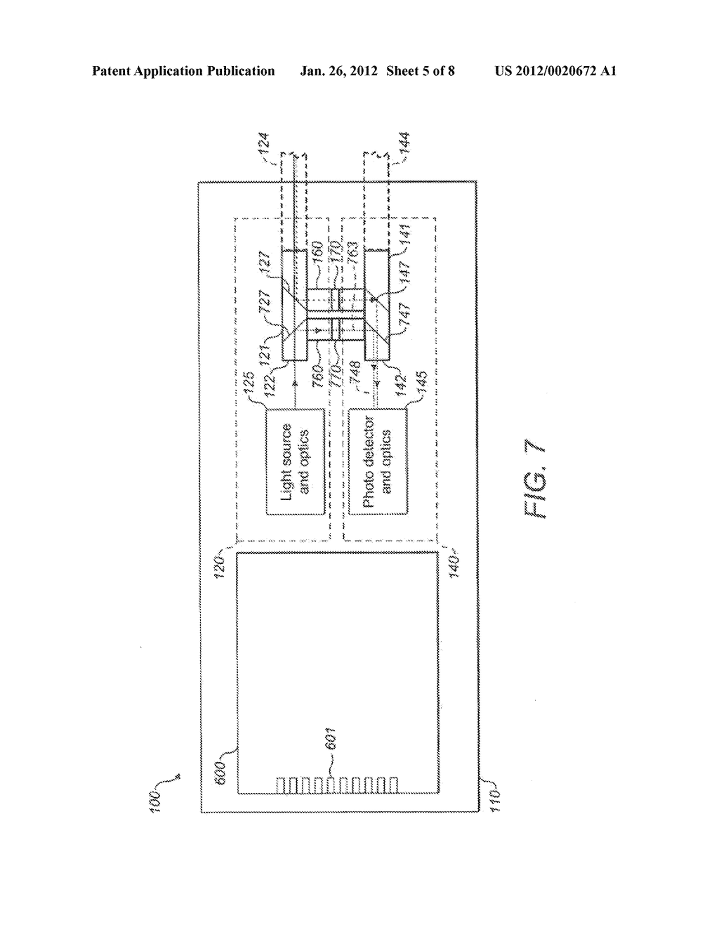 OPTICAL TRANSCEIVER HAVING AN OTDR MODE, AND A METHOD OF OBTAINING TEST     DATA FOR TESTING AN OPTICAL FIBER - diagram, schematic, and image 06