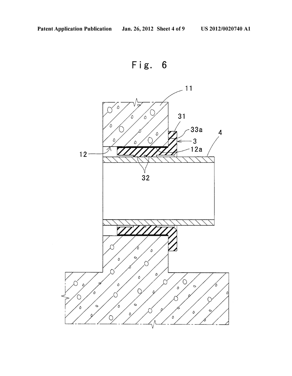 CONNECTION STRUCTURE FOR A MANHOLE PIPE AND A SEWER MAIN PIPE - diagram, schematic, and image 05