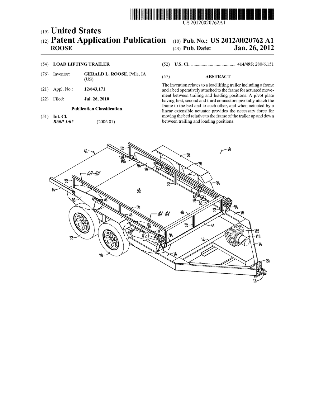 LOAD LIFTING TRAILER - diagram, schematic, and image 01