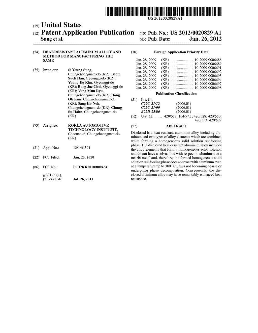 HEAT-RESISTANT ALUMINUM ALLOY AND METHOD FOR MANUFACTURING THE SAME - diagram, schematic, and image 01