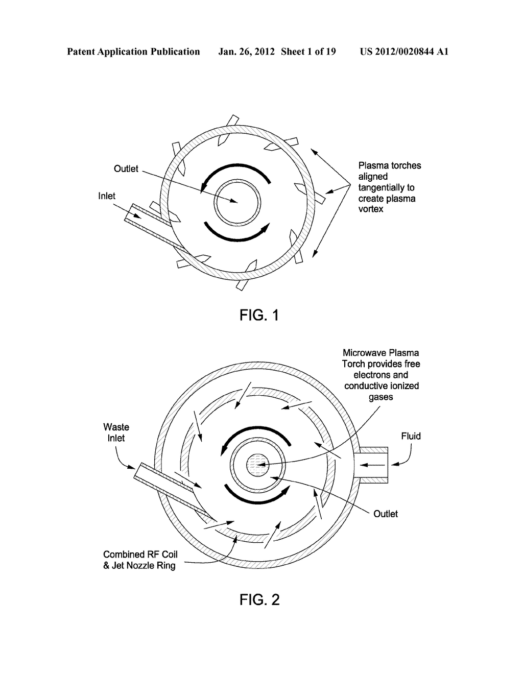 Apparatus for Treating a Substance with Wave Energy from Plasma and an     Electrical Arc - diagram, schematic, and image 02