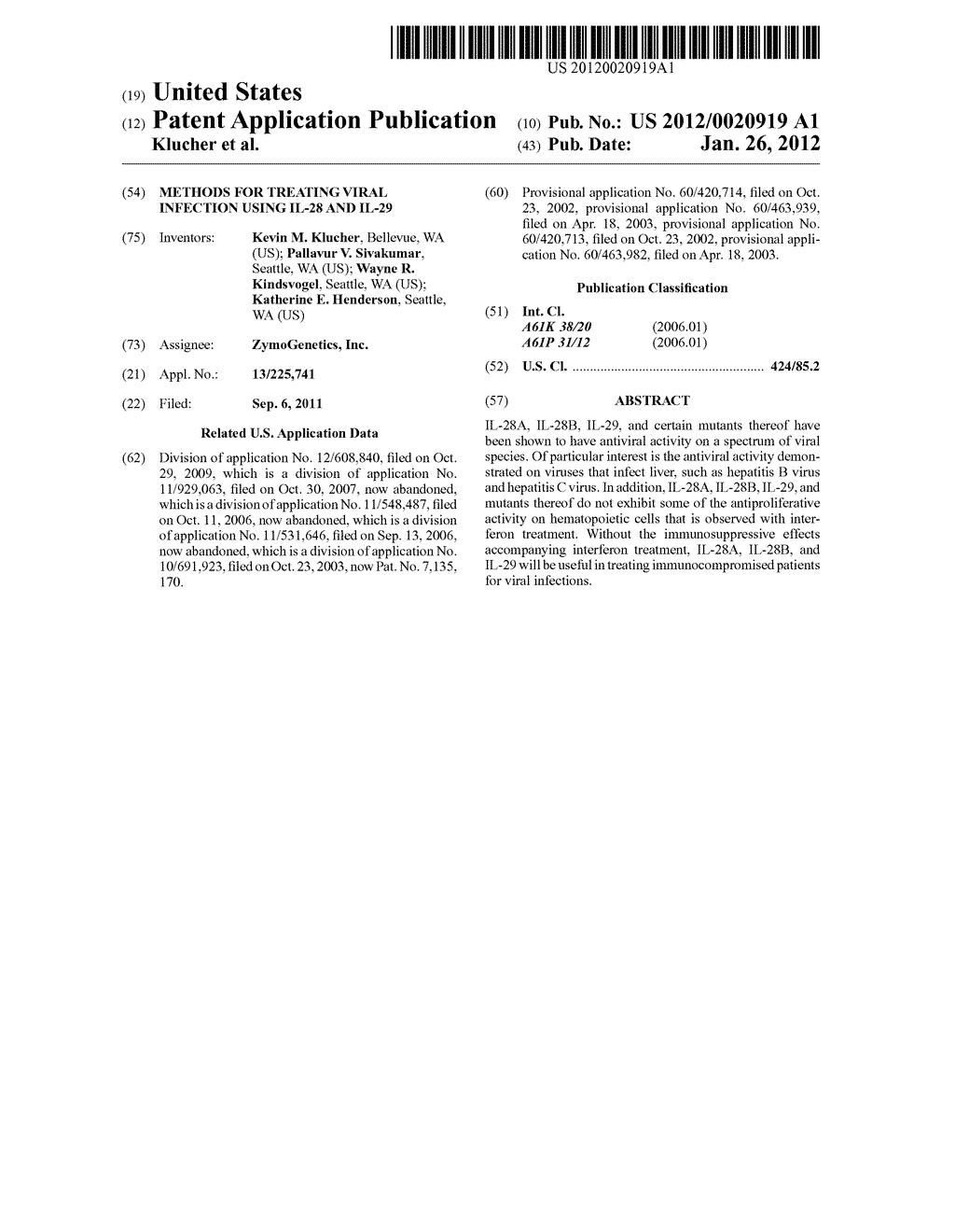 METHODS FOR TREATING VIRAL INFECTION USING IL-28 AND IL-29 - diagram, schematic, and image 01