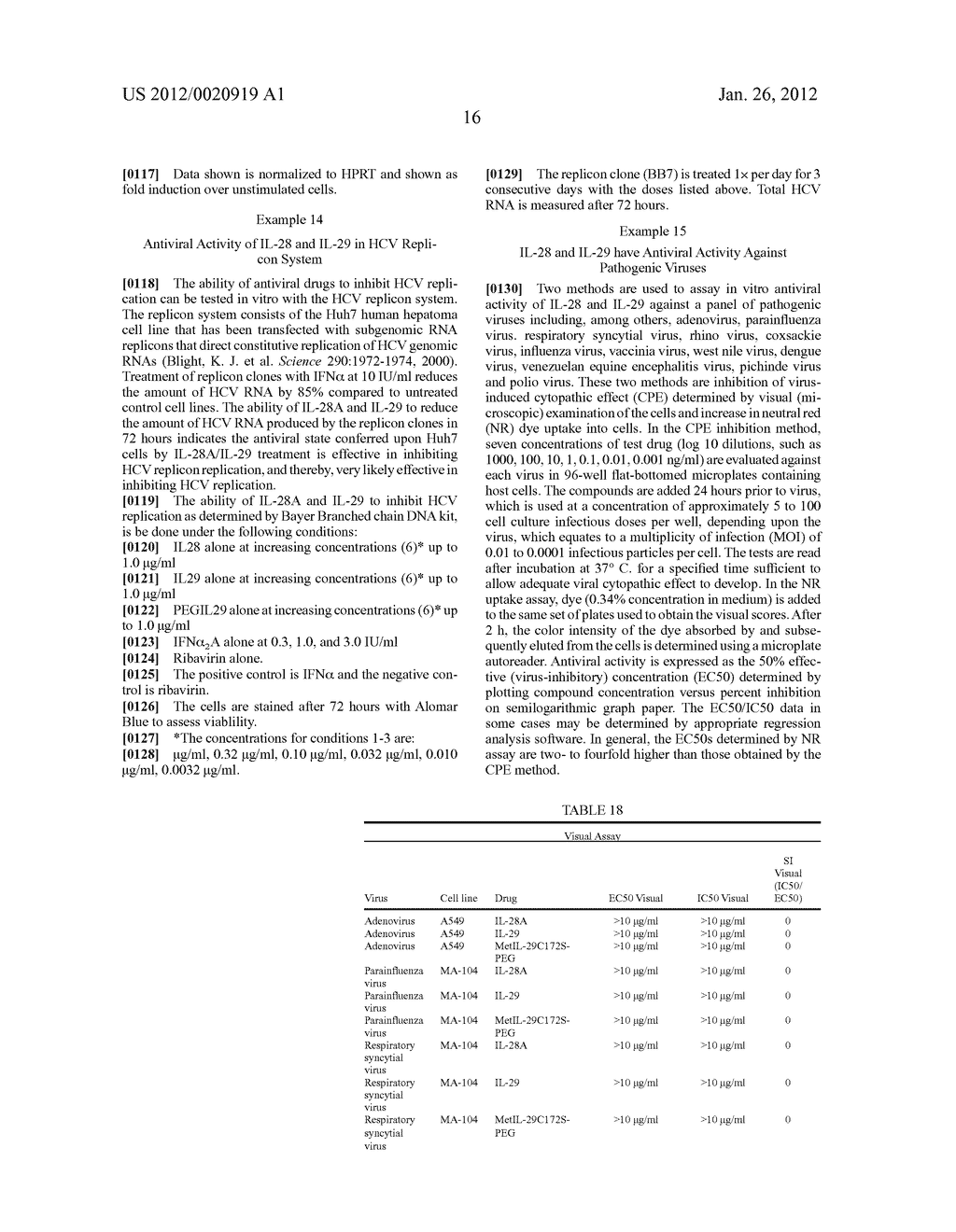 METHODS FOR TREATING VIRAL INFECTION USING IL-28 AND IL-29 - diagram, schematic, and image 17