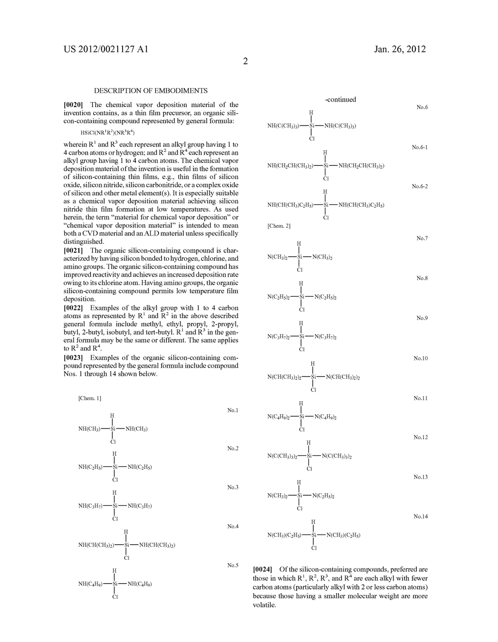 MATERIAL FOR CHEMICAL VAPOR DEPOSITION AND PROCESS FOR FORMING     SILICON-CONTAINING THIN FILM USING SAME - diagram, schematic, and image 08