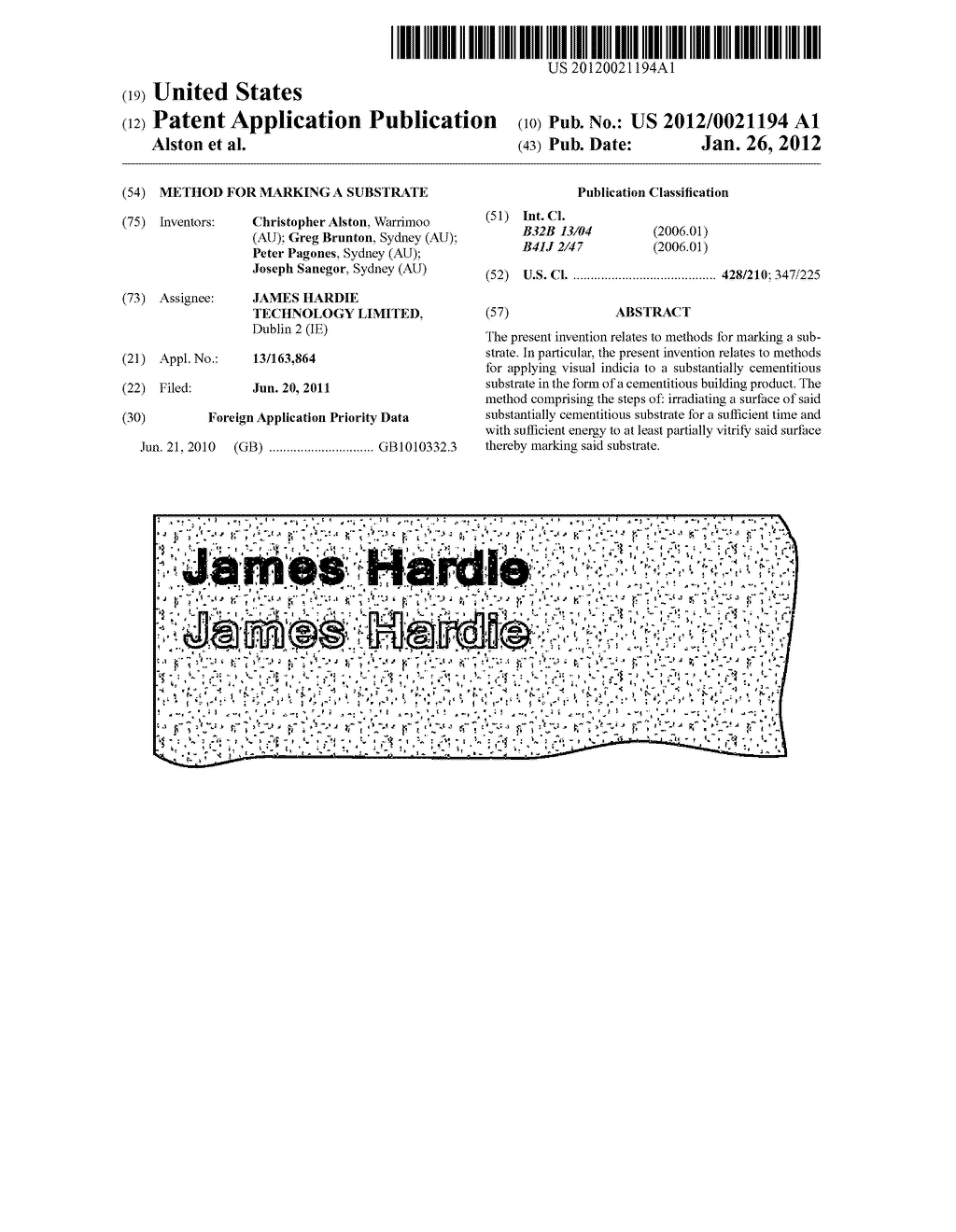 Method for Marking a Substrate - diagram, schematic, and image 01