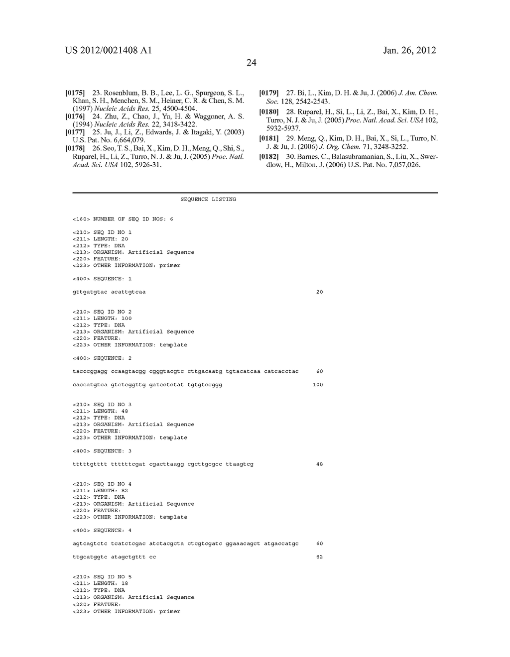 FOUR-COLOR DNA SEQUENCING BY SYNTHESIS USING CLEAVABLE FLUORESCENT     NUCLEOTIDE REVERSIBLE TERMINATORS - diagram, schematic, and image 38