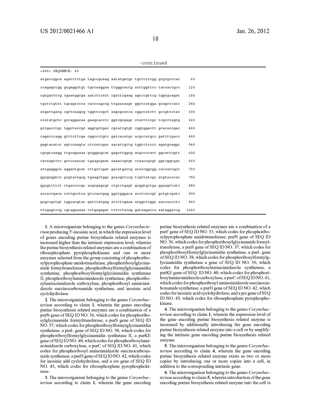 Microorganisms of Corynebacterium with Improved 5'-Inosinic Acid     Productivity, and Method for Producing Nucleic Acids Using Same - diagram, schematic, and image 26