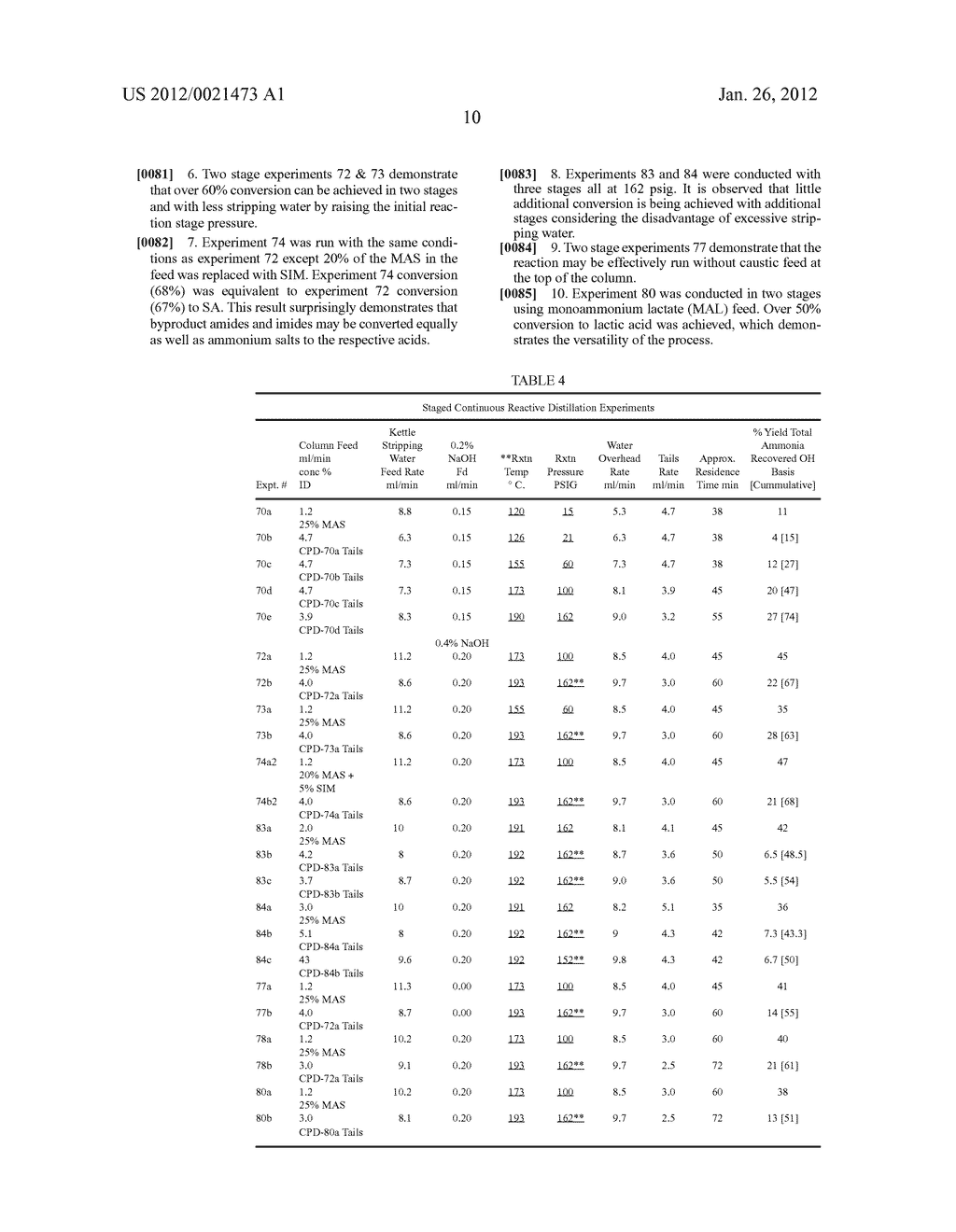 PROCESSES FOR PRODUCING CARBOXYLIC ACIDS FROM FERMENTATION BROTHS     CONTAINING THEIR AMMONIUM SALTS - diagram, schematic, and image 18