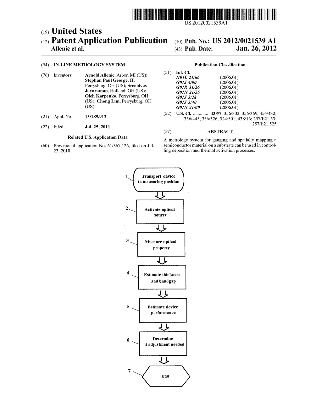 IN-LINE METROLOGY SYSTEM - diagram, schematic, and image 01