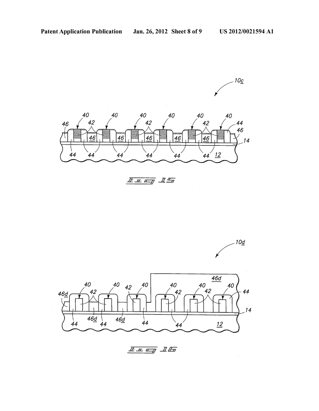 Methods of Forming a Plurality of Transistor Gates, and Methods of Forming     a Plurality of Transistor Gates Having at Least Two Different Work     Functions - diagram, schematic, and image 09