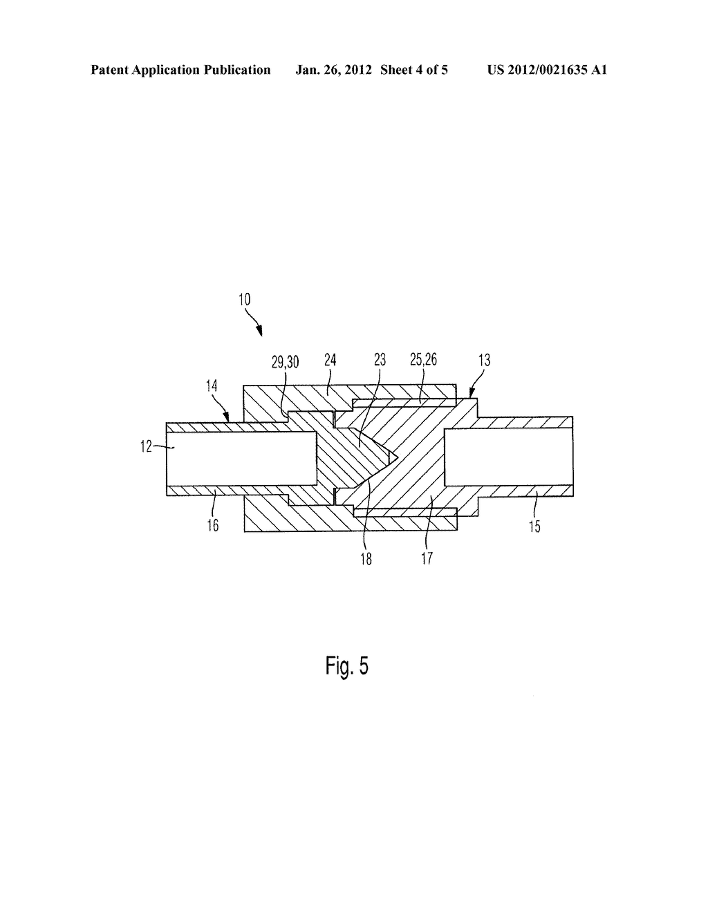 DEVICE FOR CONNECTING A FIRST ELECTRIC CABLE TO A SECOND ELECTRIC CABLE,     DISTRIBUTOR ARRANGEMENT AND AIR- OR SPACECRAFT - diagram, schematic, and image 05