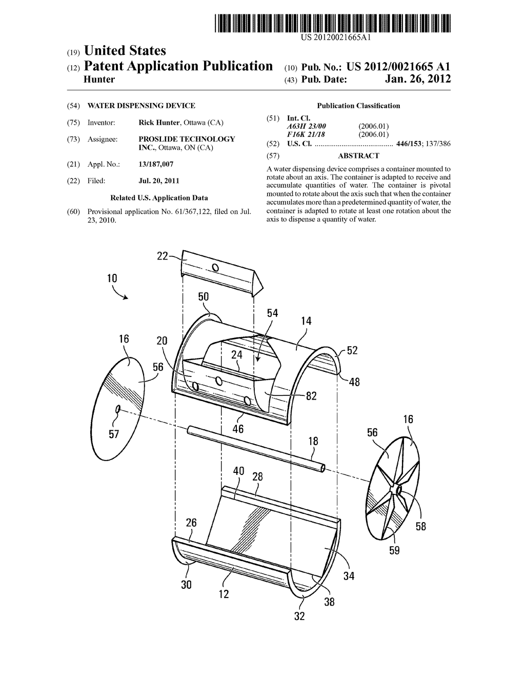 WATER DISPENSING DEVICE - diagram, schematic, and image 01