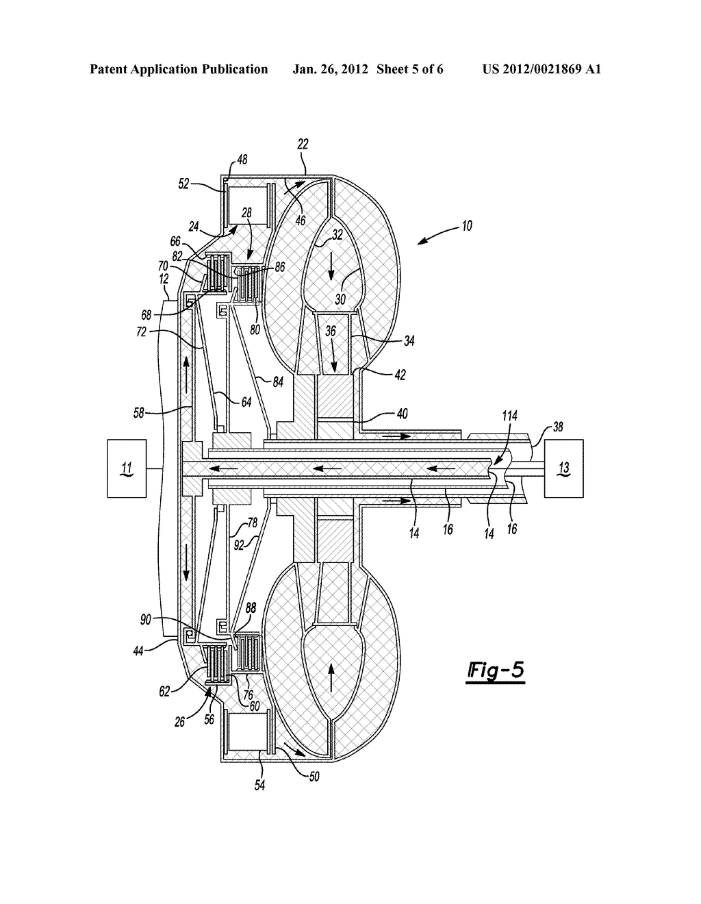 TORQUE TRANSMISSION ASSEMBLY WITH CLUTCHES - diagram, schematic, and image 06