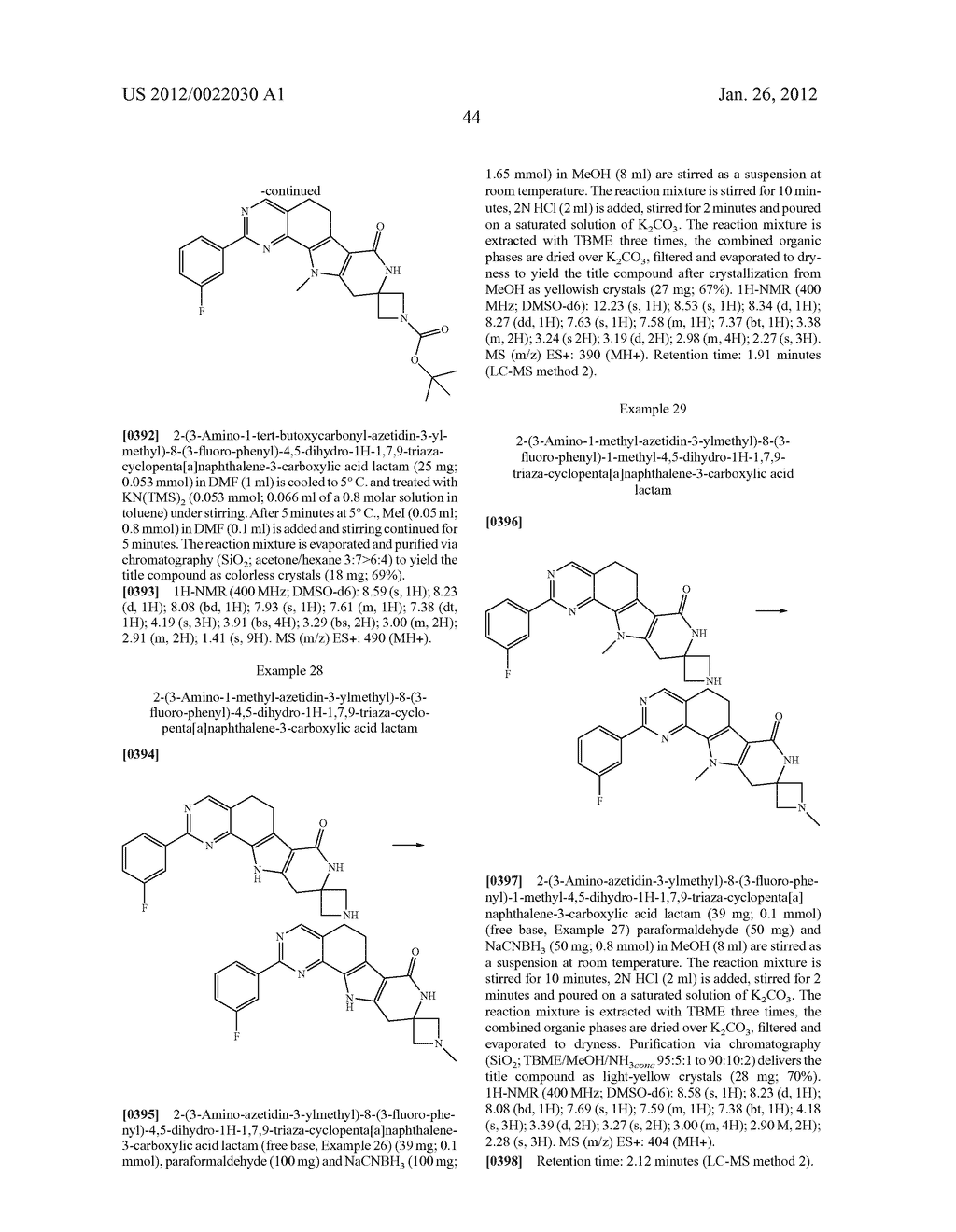 Tetracyclic Lactame Derivatives - diagram, schematic, and image 45