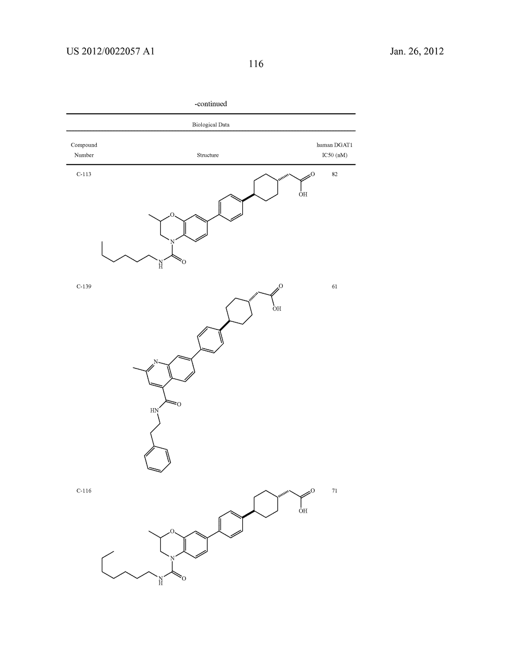 BICYCLIC COMPOUNDS AS INHIBITORS OF DIACYGLYCEROL ACYLTRANSFERASE - diagram, schematic, and image 117