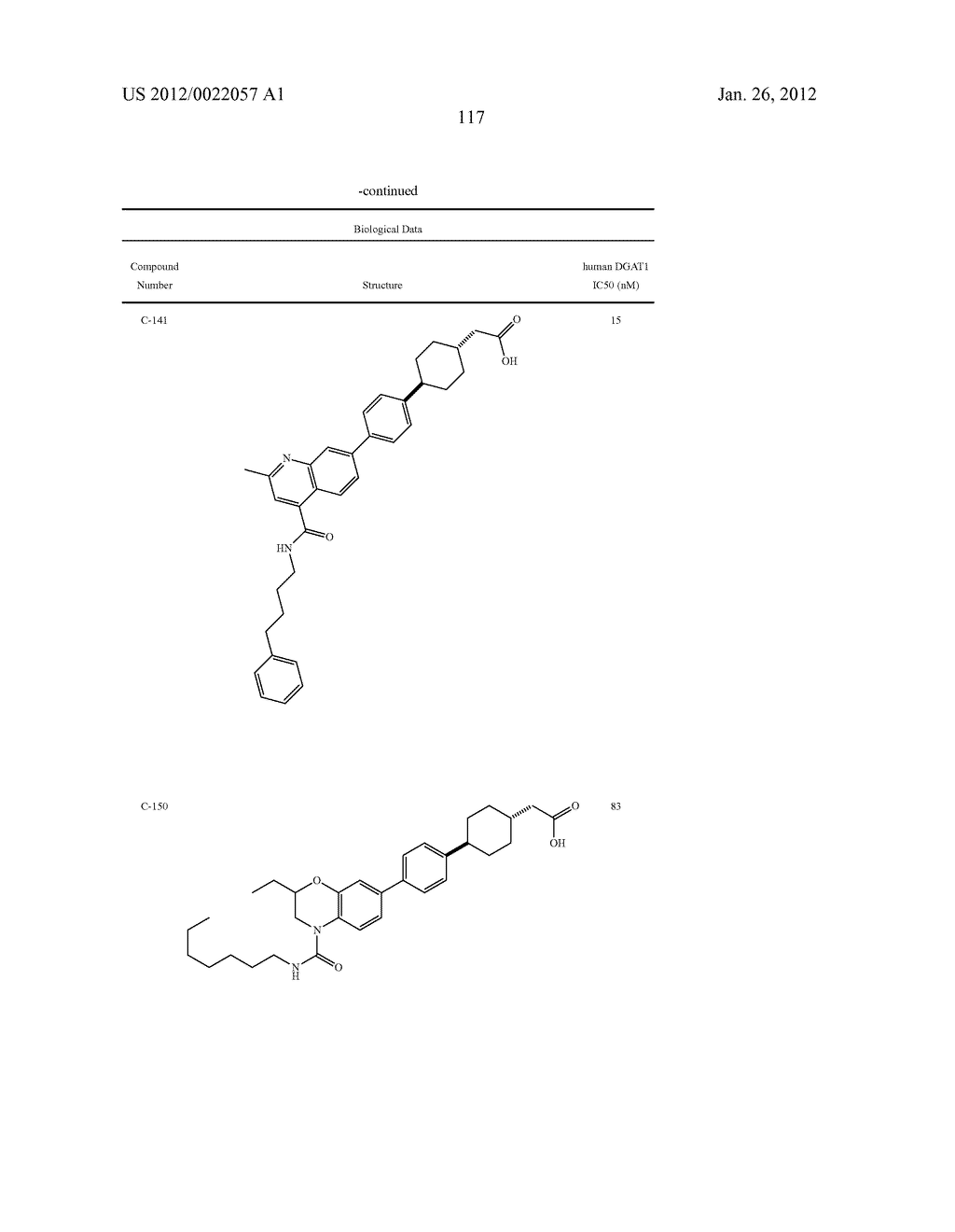 BICYCLIC COMPOUNDS AS INHIBITORS OF DIACYGLYCEROL ACYLTRANSFERASE - diagram, schematic, and image 118