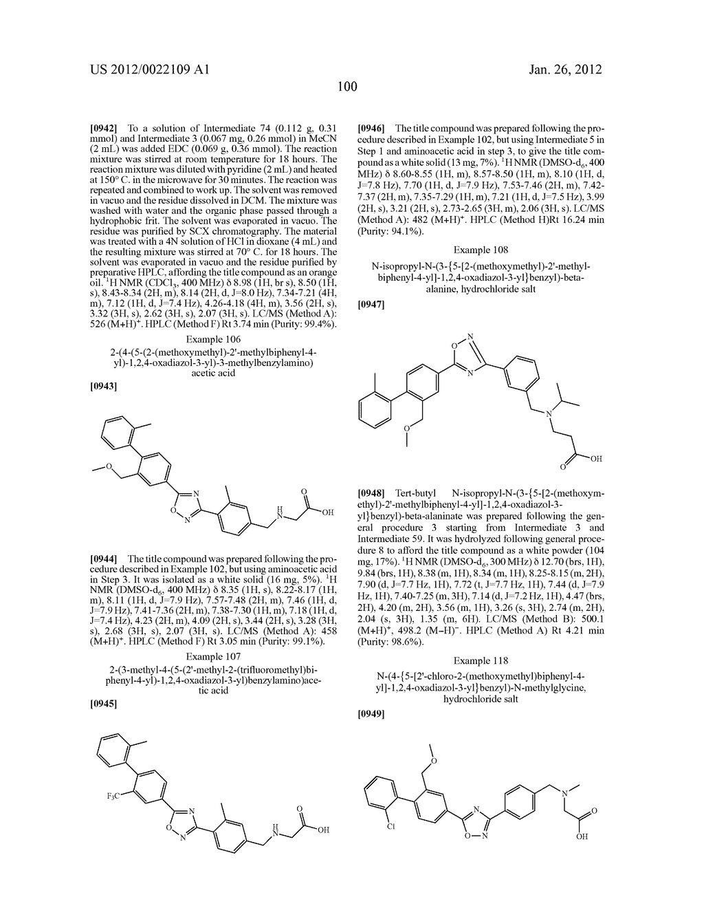 OXADIAZOLE DERIVATIVES - diagram, schematic, and image 101