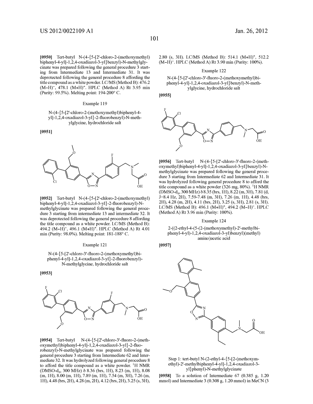 OXADIAZOLE DERIVATIVES - diagram, schematic, and image 102