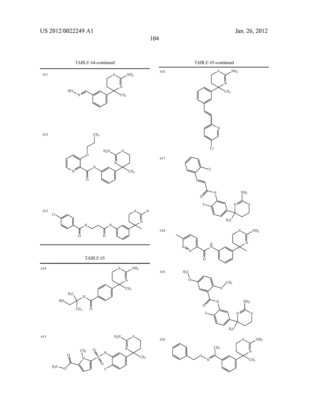 AMINODIHYDROTHIAZINE DERIVATIVES - diagram, schematic, and image 105