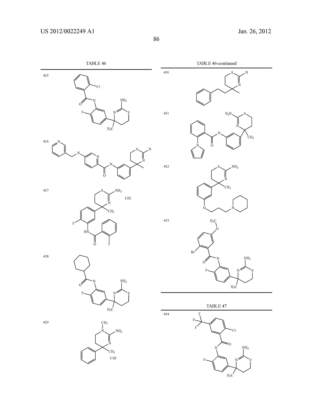 AMINODIHYDROTHIAZINE DERIVATIVES - diagram, schematic, and image 87