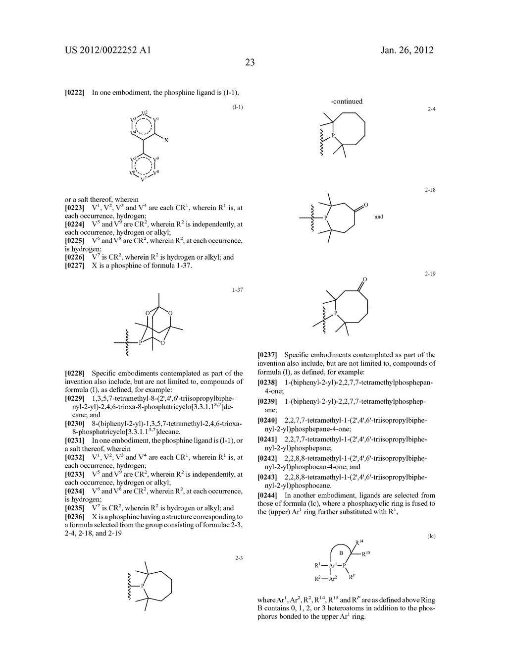 PHOSPHINE LIGANDS FOR CATALYTIC REACTIONS - diagram, schematic, and image 24