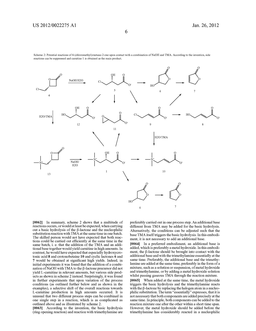 PROCESS FOR THE PRODUCTION OF CARNITINE BY CYCLOADDITION - diagram, schematic, and image 07