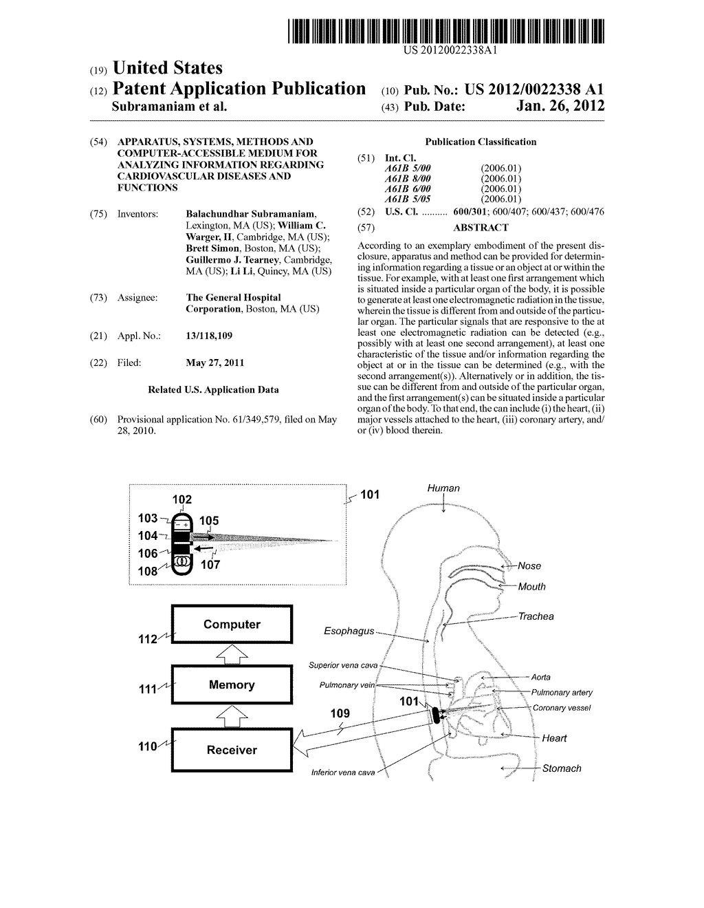 APPARATUS, SYSTEMS, METHODS AND COMPUTER-ACCESSIBLE MEDIUM FOR ANALYZING     INFORMATION REGARDING CARDIOVASCULAR DISEASES AND FUNCTIONS - diagram, schematic, and image 01