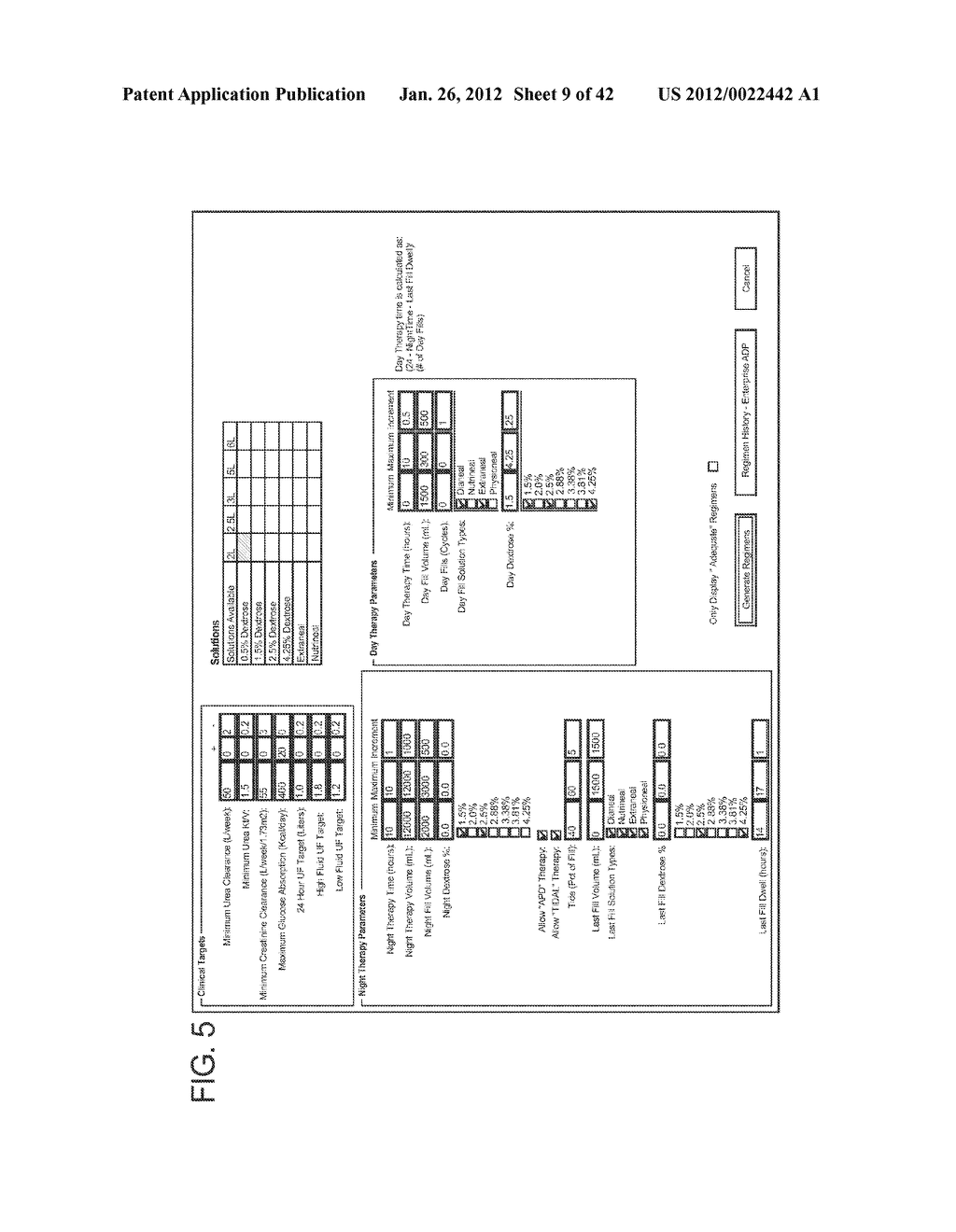 DIALYSIS SYSTEM AND MACHINE HAVING THERAPY PRESCRIPTION RECALL - diagram, schematic, and image 10