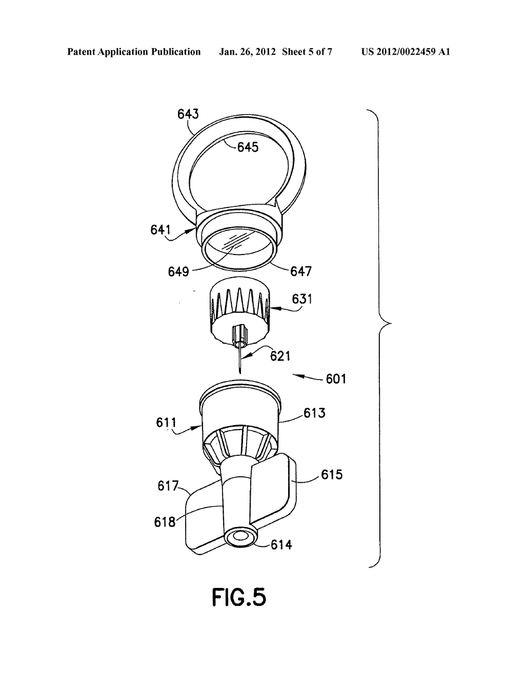 Pen needle to facilitate manipulation by users having physical or visual     impairment - diagram, schematic, and image 06