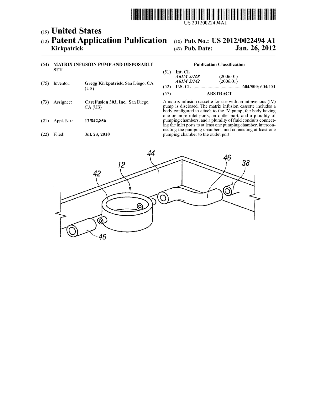 MATRIX INFUSION PUMP AND DISPOSABLE SET - diagram, schematic, and image 01