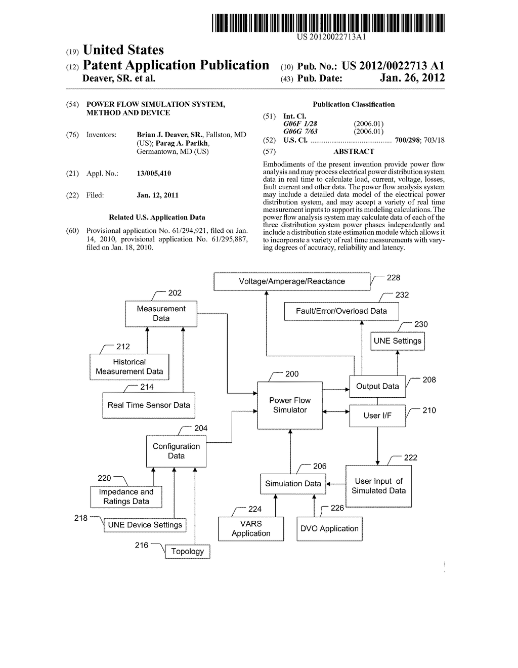 Power Flow Simulation System, Method and Device - diagram, schematic, and image 01