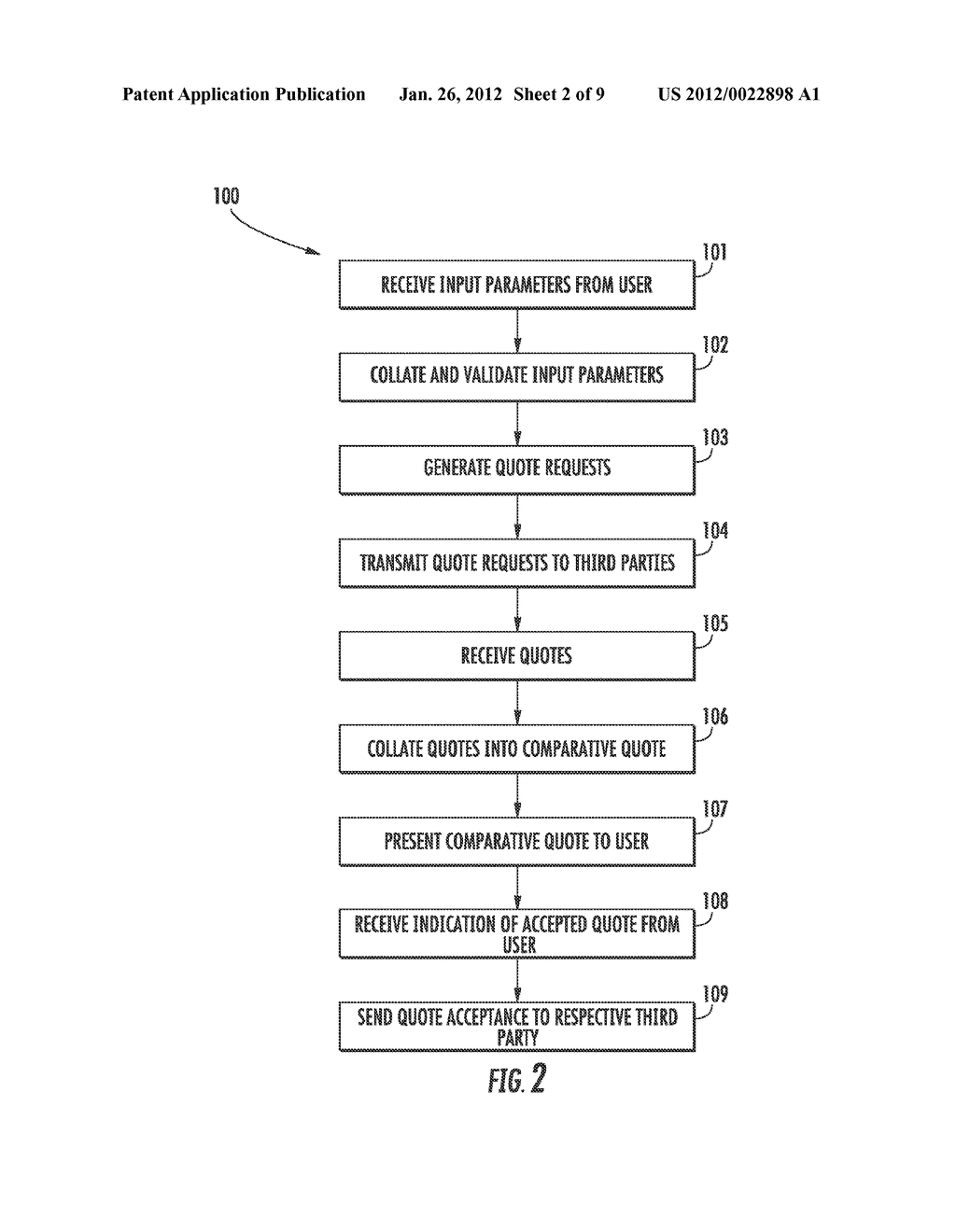 SYSTEM AND METHOD FOR OBTAINING COMPARATIVE QUOTES - diagram, schematic, and image 03